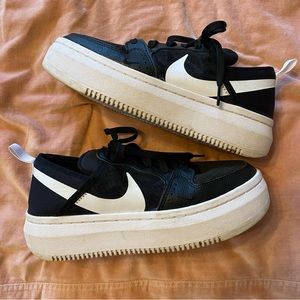 Nike Court Vision Alta, black platform sneakers size 8